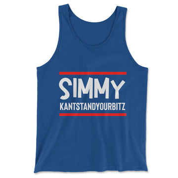 Simmy Kantstandyourbitz Men/Unisex Tank in True Royal color